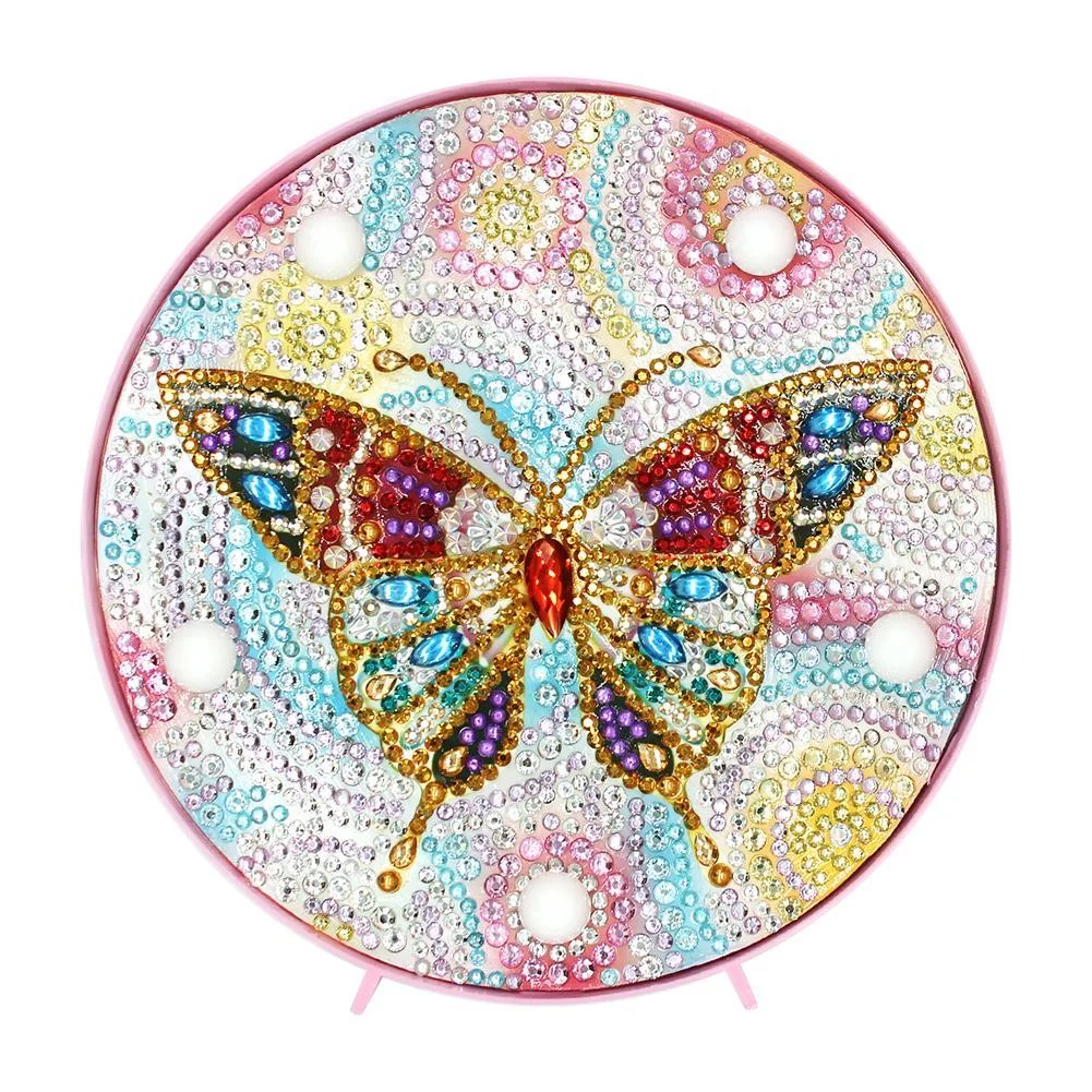 DIY Full Drill Diamond Painting Butterfly LED Night Lamp Home Decor