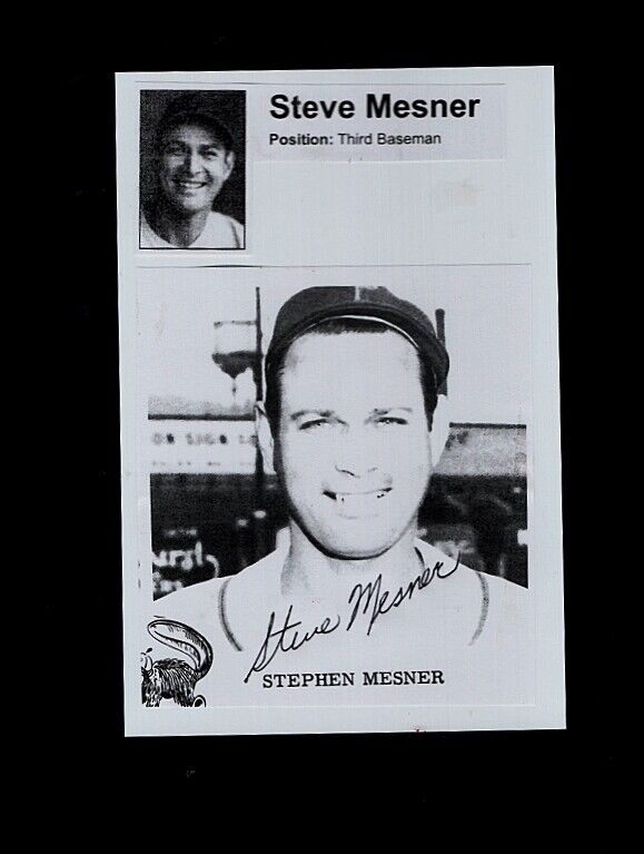 1943/45 STEVE MESNER-CINCINNATI REDS. 4X6 AUTOGRAPHED Photo Poster painting -d.1981