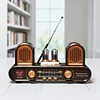 Golon RX-998 Black Nostalgic Rechargeable Radio Bluetooth Speaker USB TF Card FM/AM/SW 3 Bands