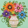 Framed White Vase -  DIY Button Art Painting Kit for Creativity DIY Pearl Dot Crafts for Gift Home Wall Decor 30*30CM