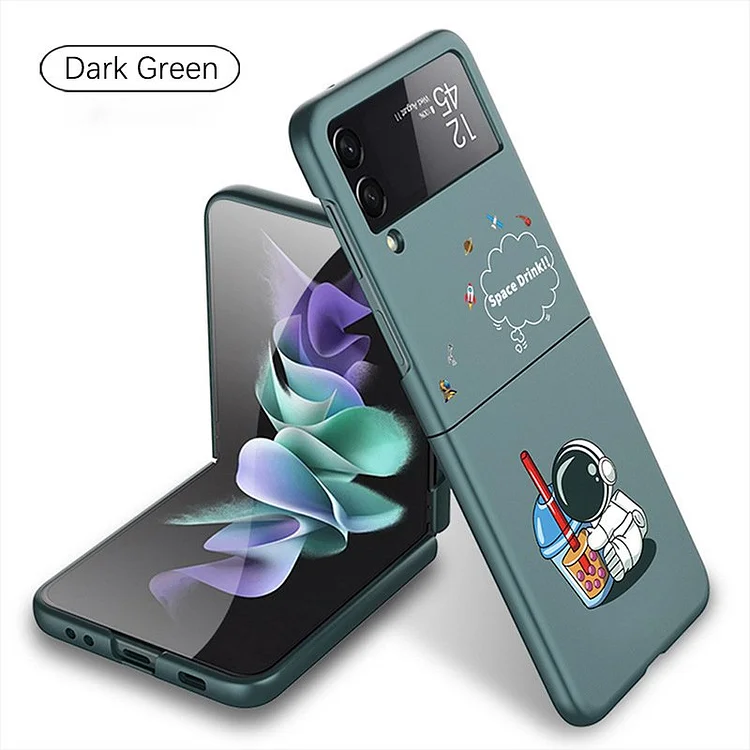 Astronaut Printed Lovely Phone Case For Samsung Z Flip3  Etrgadget- Smartphone Cases & Covers | Accessories
