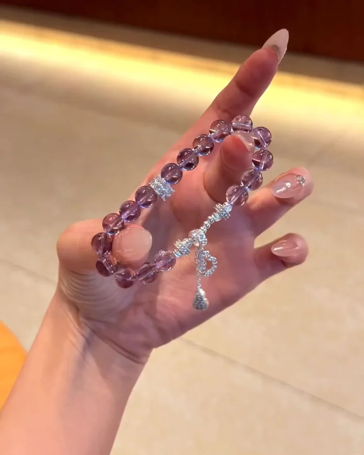 Natural Amethyst Bracelet | Relieve Anxiety · Enhance Intuition · Attract Positive Energy