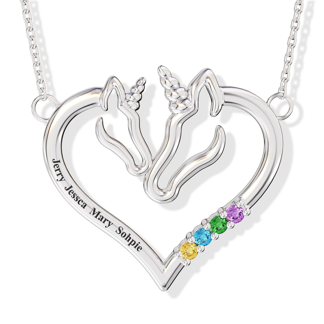 Vangogifts Heart-shaped unicorn style