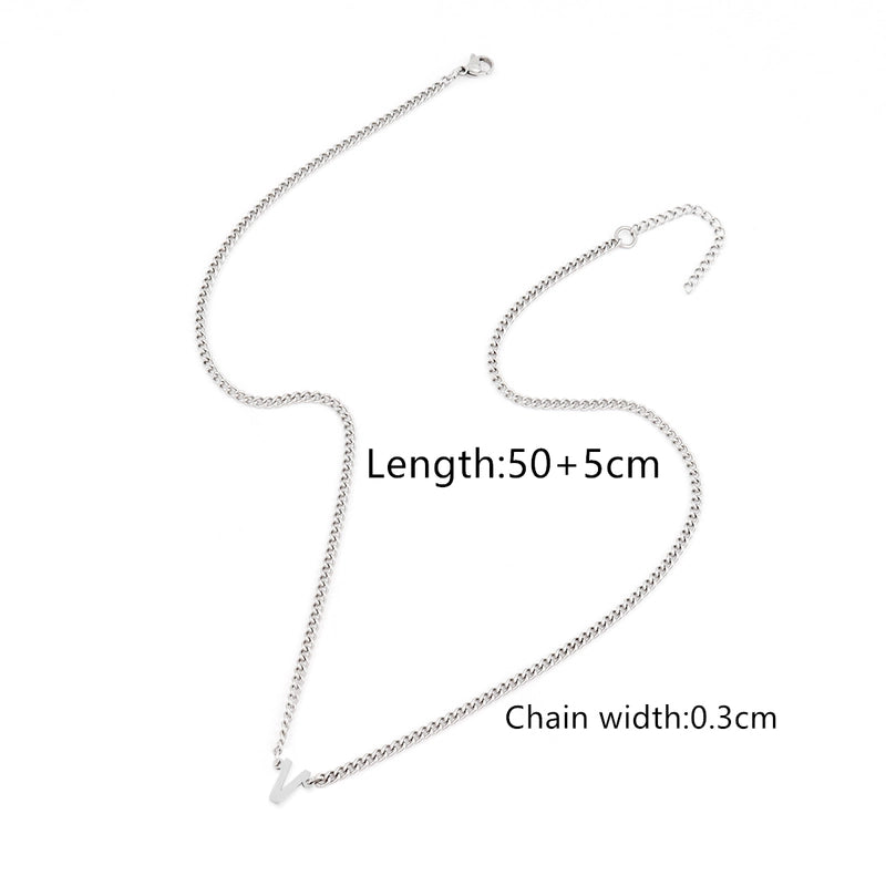 Minimalist Classic Style Letter 201 Stainless Steel 304 Stainless Steel Men’s Pendant Necklace Men Pendant Necklaces