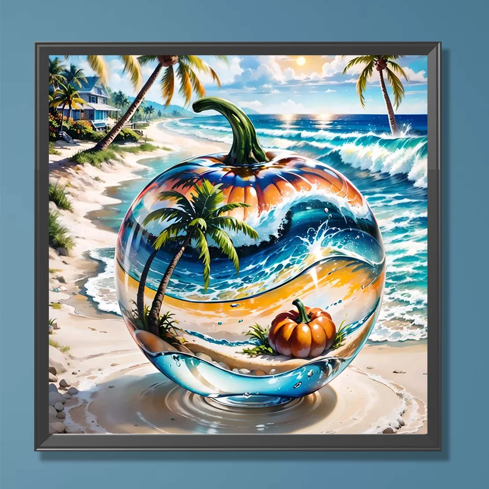 Diamond Painting - Full Round Drill - Beach(Canvas|30*30cm)
