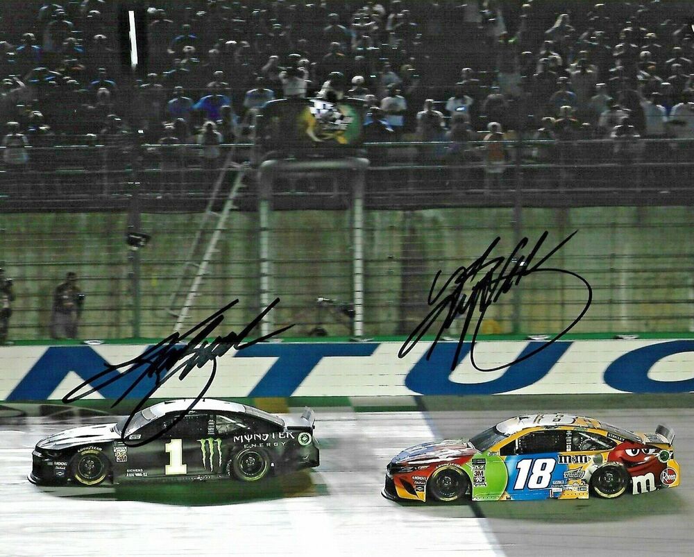 2019 Kurt Busch & Kyle Busch Kentucky Race Dual Signed 8x10 Auto Photo Poster painting reprint