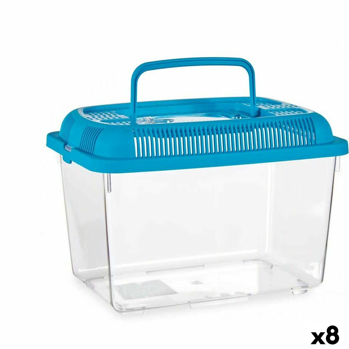 Fish tank Mascow Blue Plastic 7 L 20 x 20 x 30 cm With handle Large (8 Units)