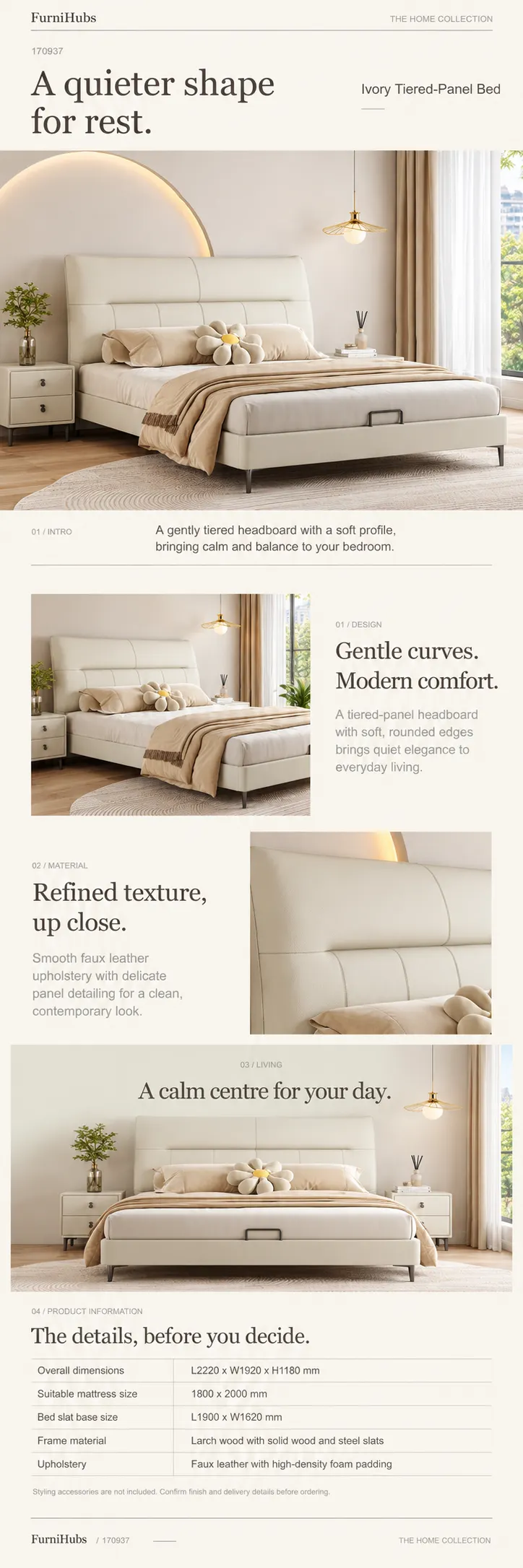 Minimal Upholstered Bed full product details