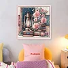 Pink Flowers And Lights-11CT Stamped Cross Stitch 45*45cm/17.72*17.72in tapestrymarket