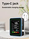 5-in-1 Air Quality Monitor CO2 Detector USB Charging Portable for Indoor Outdoor