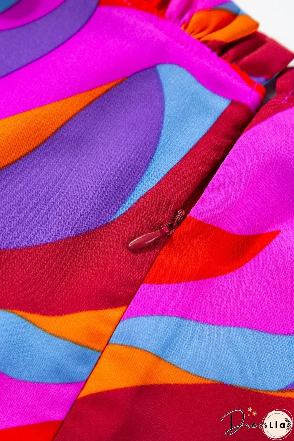 Ruffled Mock Neck Tiered Maxi Dress