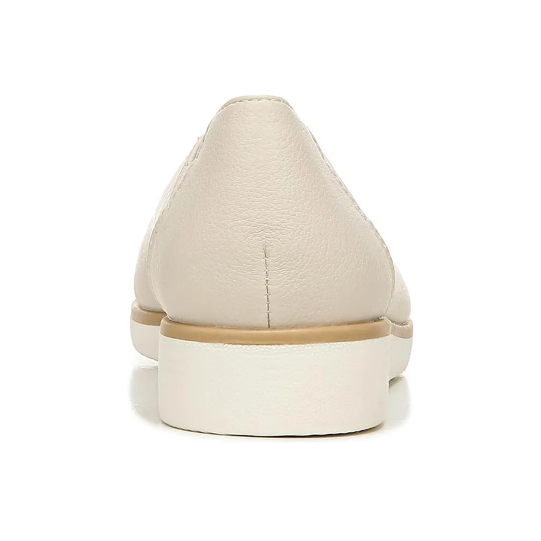 Fashion Ivory Round Toe Elastic Goring Slip On Flat Shoes for Women