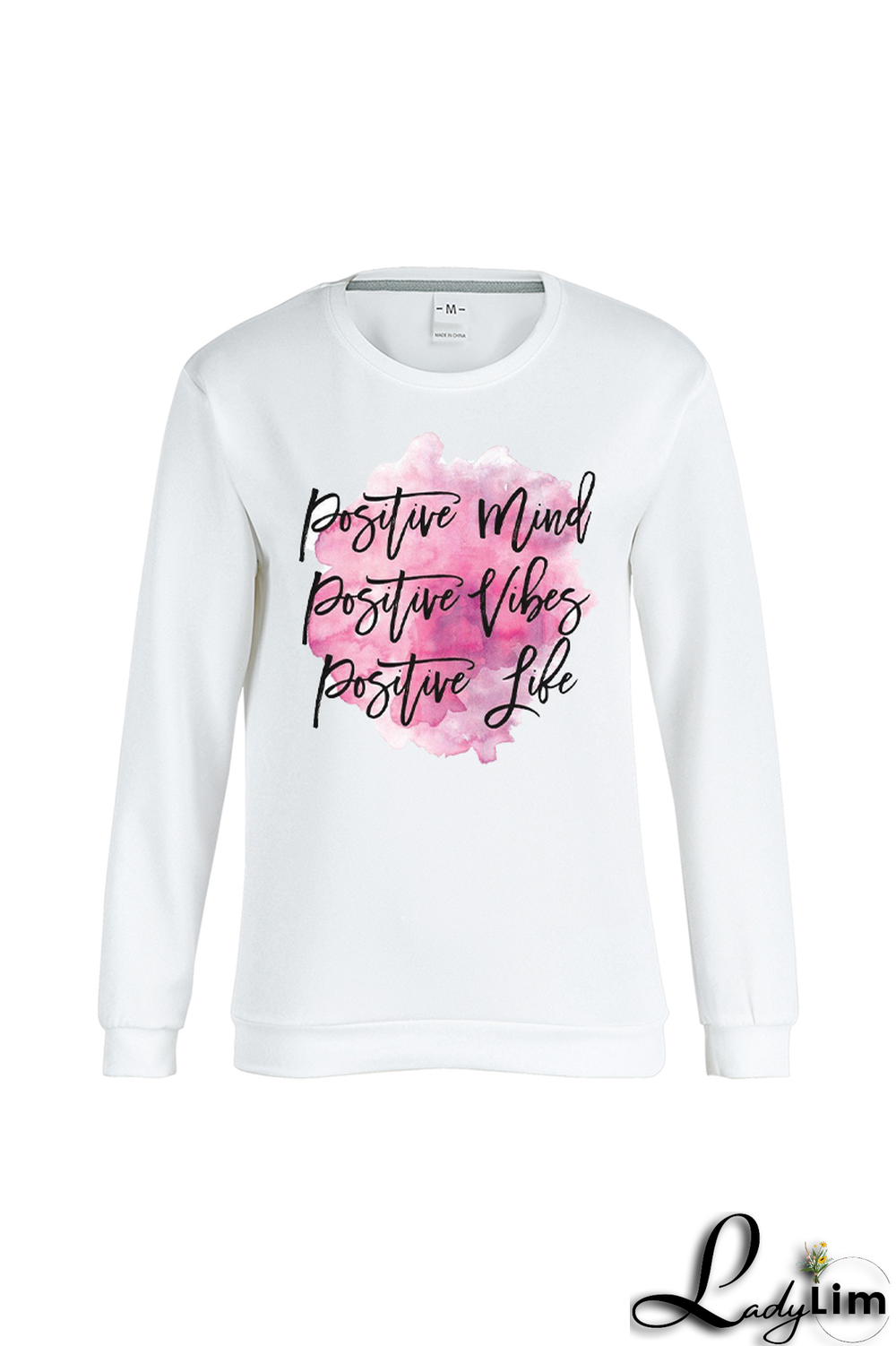 Blue Casual Street Print Patchwork Letter O Neck Tops