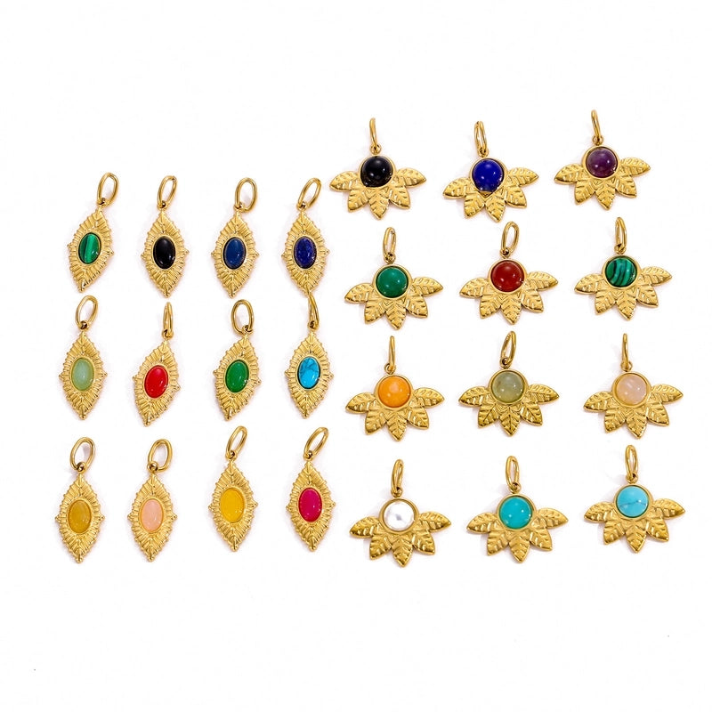 1 Piece 20 * 10mm 304 Stainless Steel Oval Pendant Jewelry Accessories