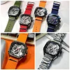 New square watch fashion trendy men's large dial retro watch
