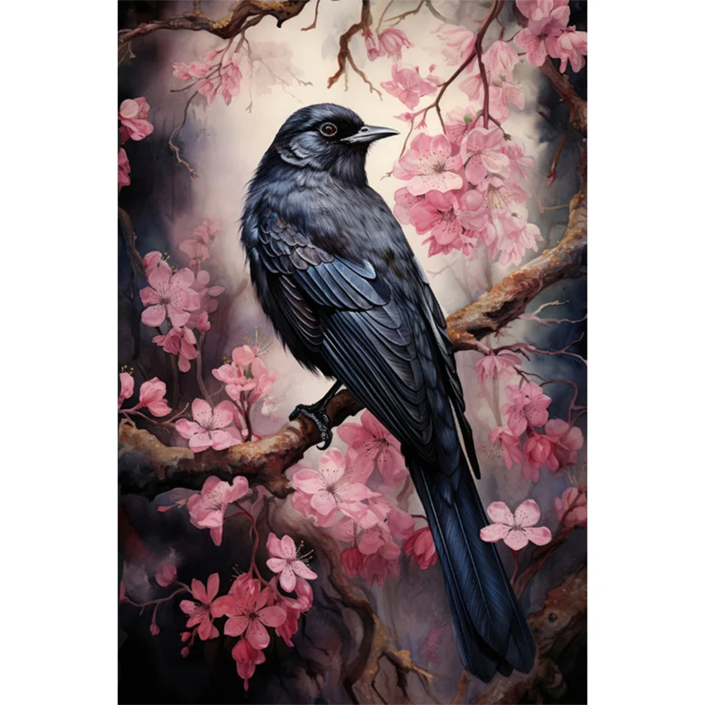 Full Round Diamond Painting - Branch Bird(Canvas|40*60cm)