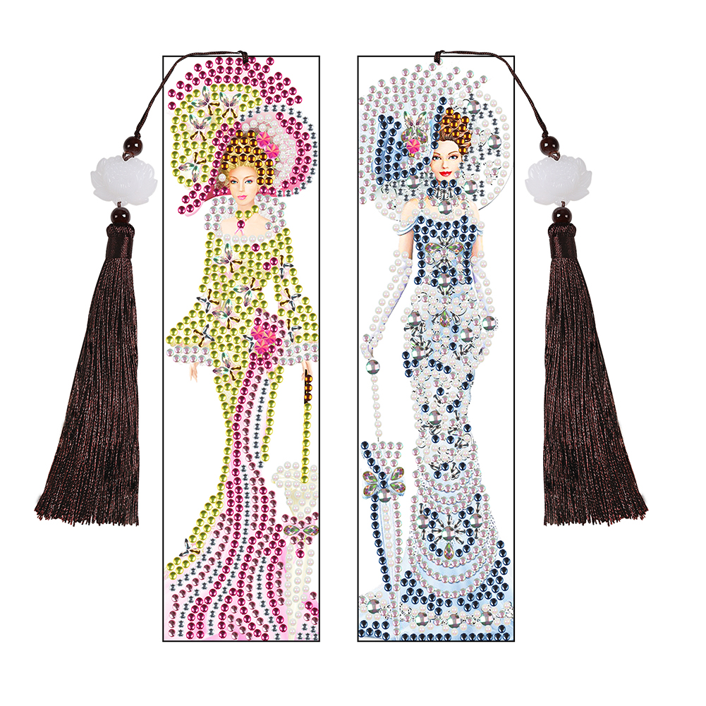 

2pcs Dress Lady - 5D DIY Craft Bookmark, 501 Original