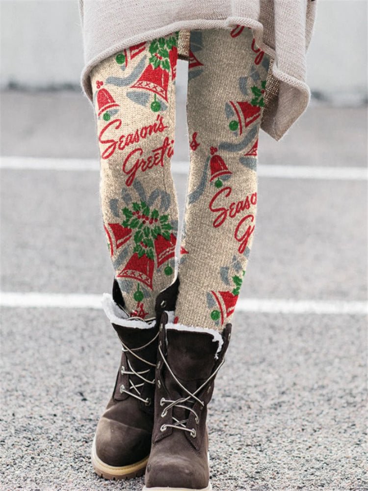 Women's Warm Christmas Print Leggings