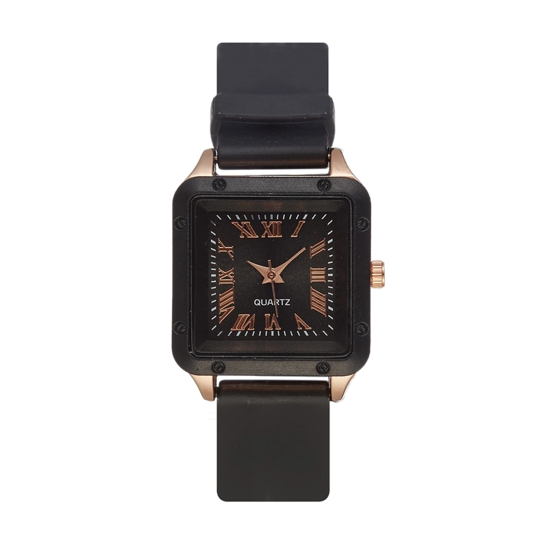 Retro Solid Color Buckle Quartz Watch Women’s Watches