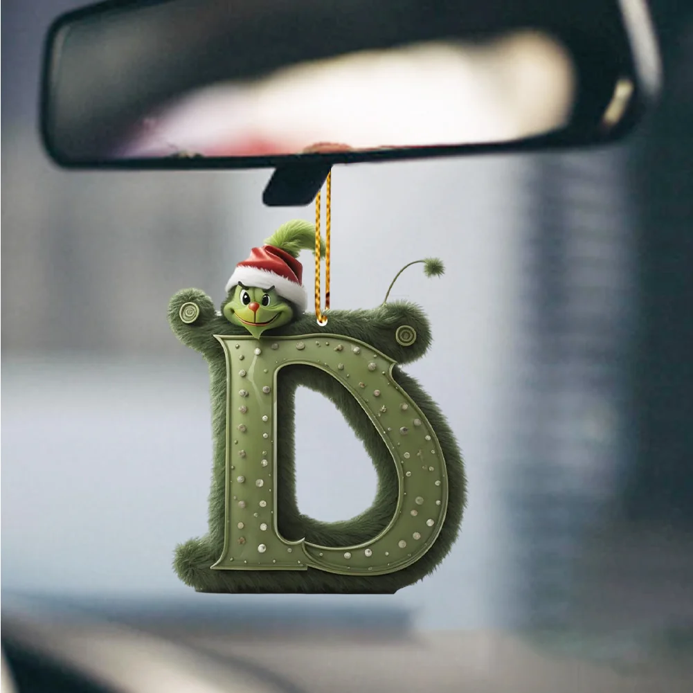 Christmas Acrylic Grinch Xmas Tree Hanging Ornament Hanging Green Monster Decor