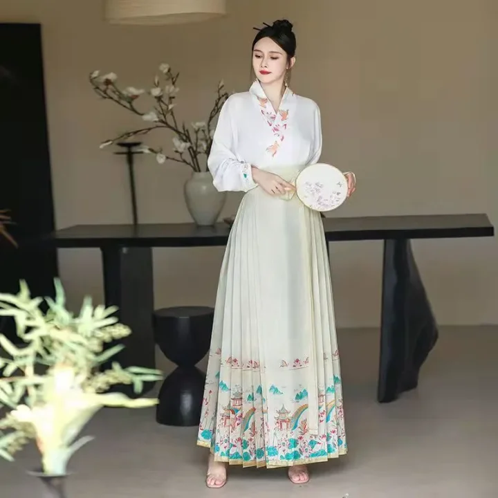原創錦蓮明制織金仿妝花馬面裙日常漢服女新款秋冬-ZXM721 原創錦蓮明制織金仿妝花馬面裙日常漢服女新款秋冬-ZXM721