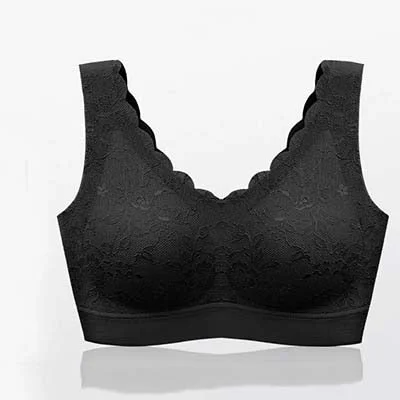 Jerrinut Plus Size Bras For Women Seamless Bra With Gathers Pad Comfortable Bralette Push Up Brassiere Bra Vest Wireless BH