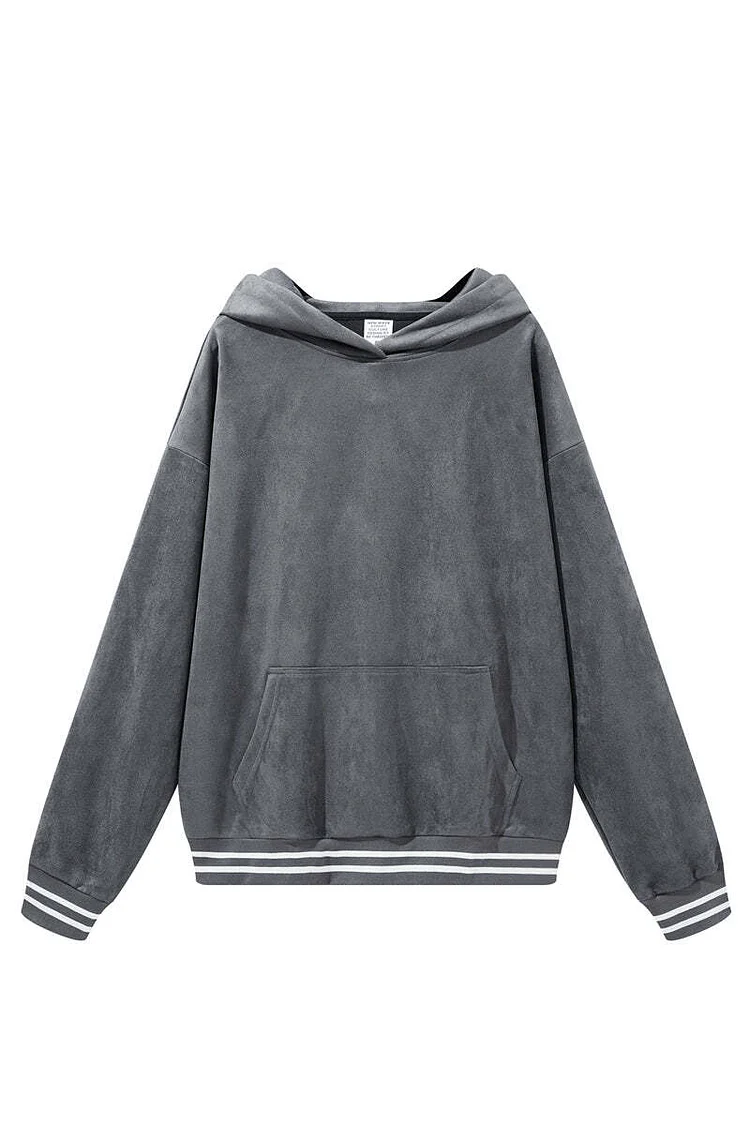 Suede Stripe Hoodie