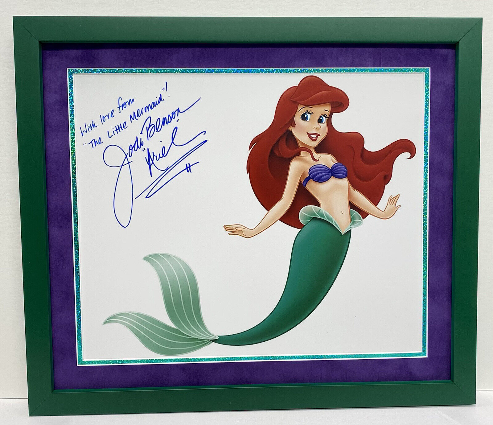 Jody Benson the little mermaid Signed Autographed Framed Photo Poster painting 15x18