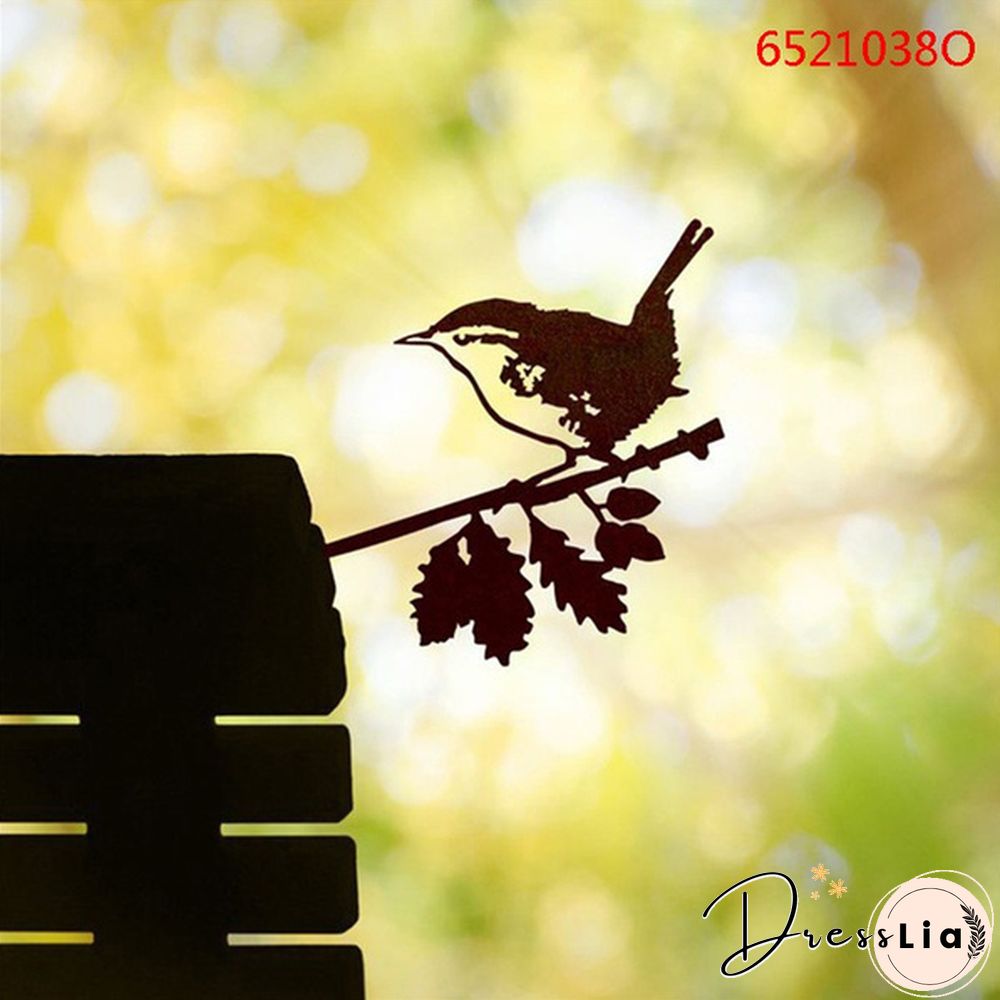 Tree Metal Art Yard Garden Outdoor Branch Gnomes Decoration Sign Rustic Hanging