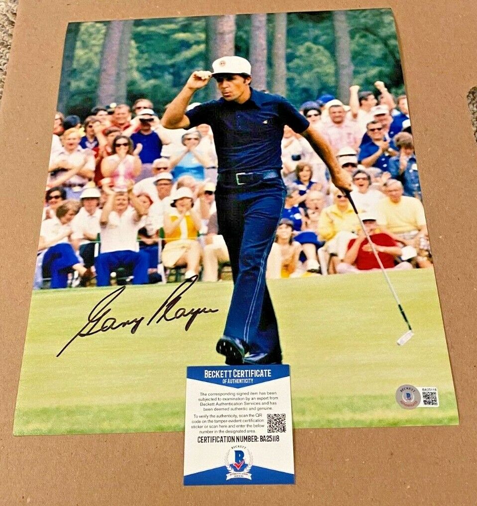 GARY PLAYER SIGNED 11X14 PGA GOLF Photo Poster painting BECKETT CERTIFIED PGA #10