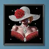 &Eacute;l&eacute;gante peinture diamant en forme de lady_special-30*30cm