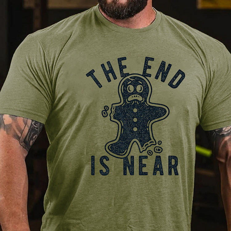 The End is Near Funny Christmas Gingerbread Cookie T-shirt