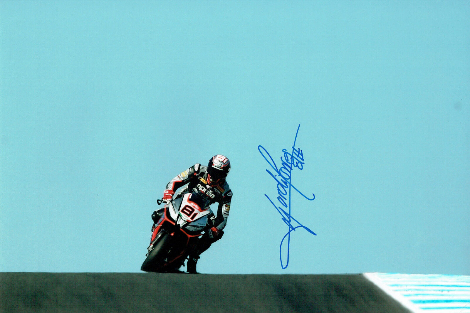 Jordi TORRES 2015 SIGNED 12x8 Photo Poster painting Superbike Rider AFTAL Autograph COA