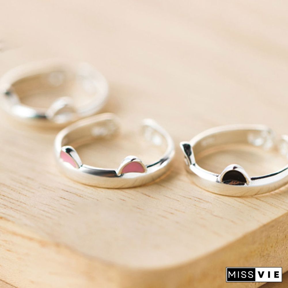 Cat Ear 925 Sterling Silver Ring