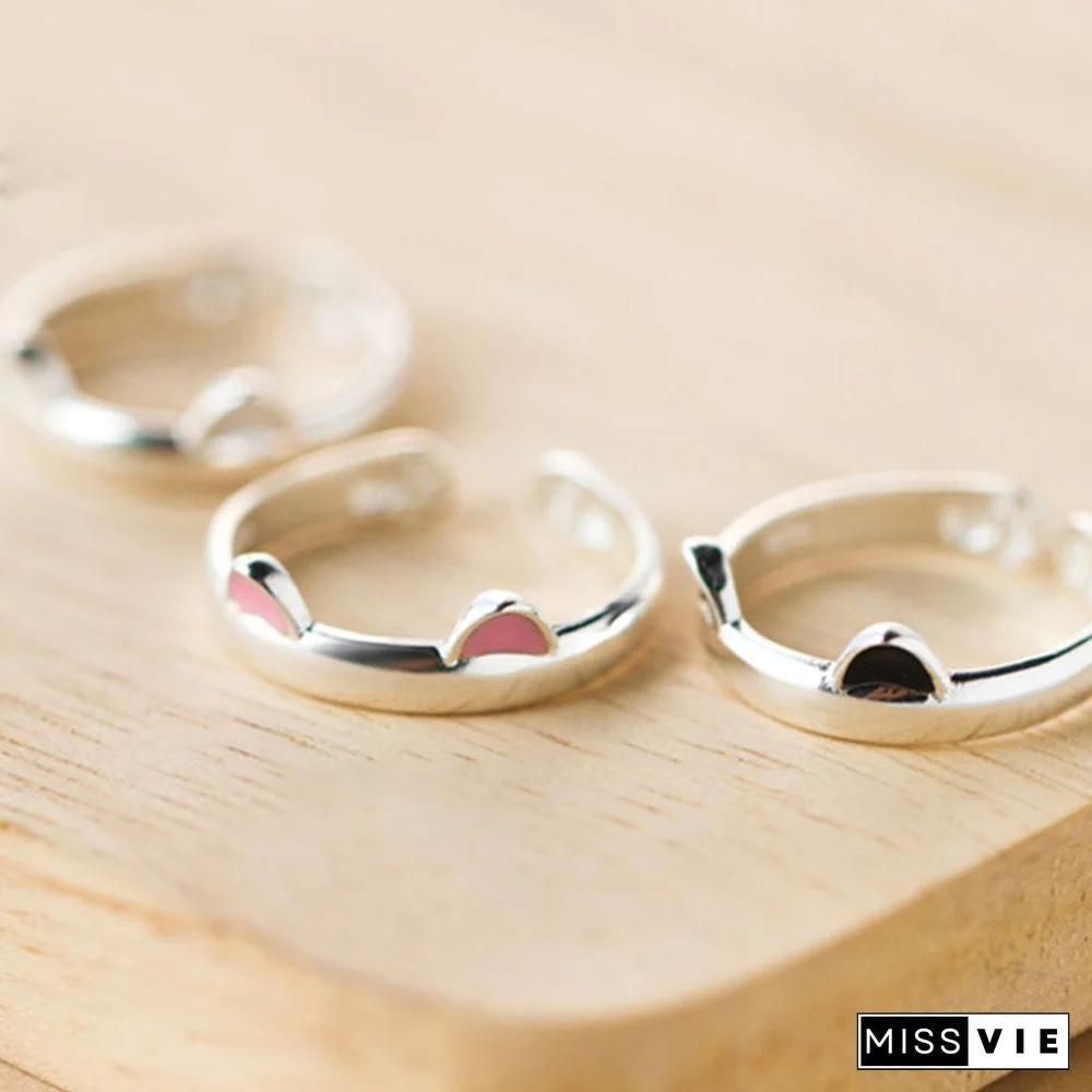 Cat Ear 925 Sterling Silver Ring