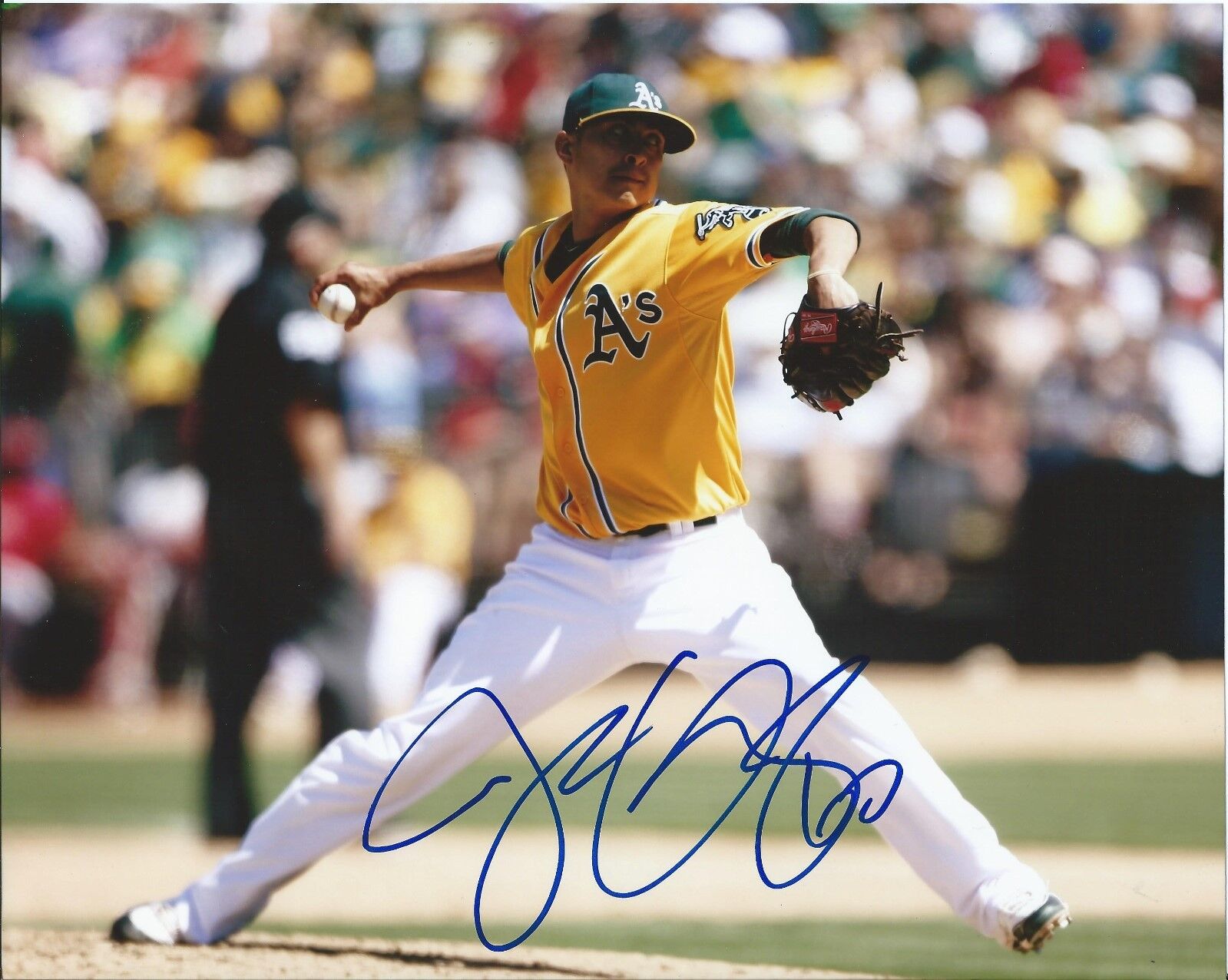 JESSE CHAVEZ signed autographed OAKLAND A's 8X10 Photo Poster painting