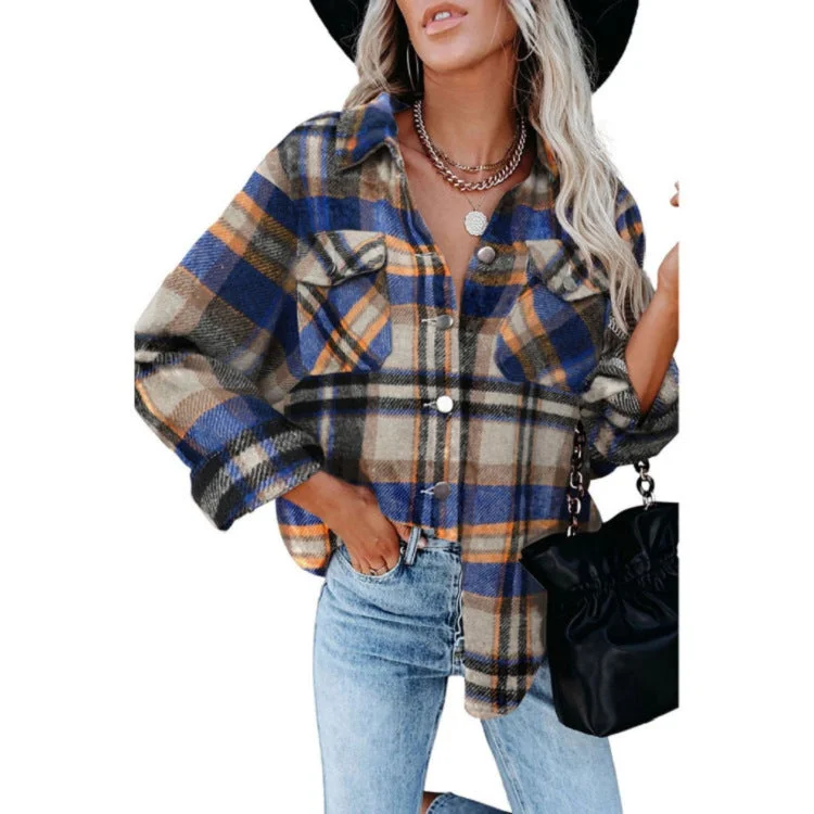Plaid Shirt Jacket For Women