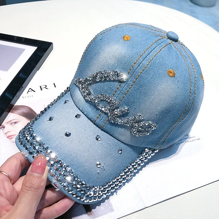 Summer Baseball Cap for Women Hats Snapback Designer Caps Sun Hats for Women Rhinestone Letter Kpop Outdoor Visors