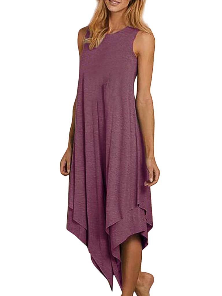 Women's Sleeveless Scoop Neck Max Dress