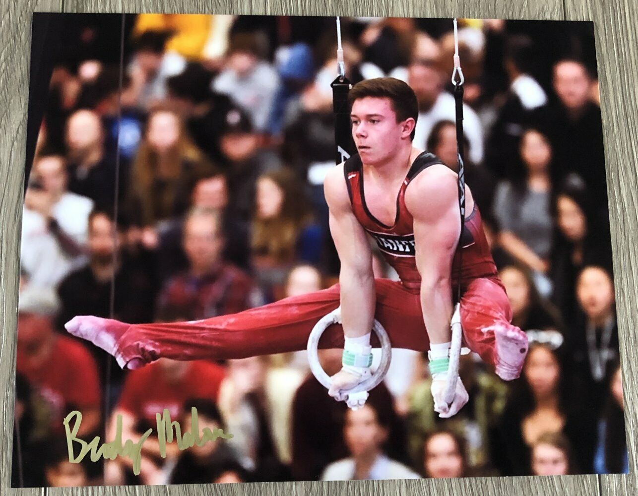 BRODY MALONE USA MEN'S GYMNASTICS SIGNED AUTOGRAPH 8x10 Photo Poster painting E w/EXACT PROOF