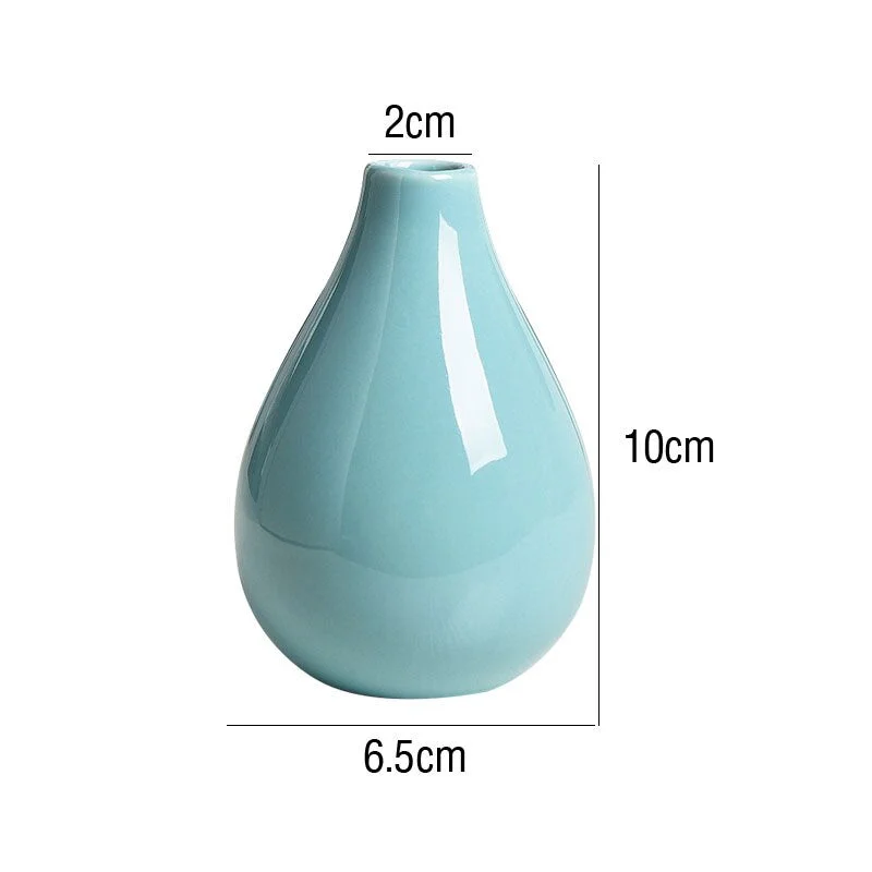Ceramic Vase Mini Ornaments Simple Nordic Style Living Room Flower Arrangement Floral Bedroom Dried Flower Decorations