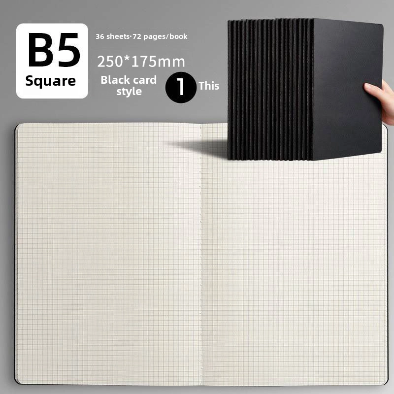 B5 Student Workbook Cowhide Paper Stitched Notebook Diary Practice Book Office Stationery