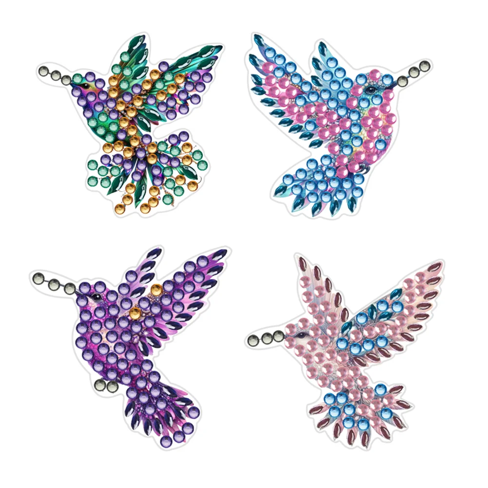 4pc Hummingbird DIY Diamond Painting Car Air Vent Clip Air Freshener for Adult