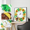 DIY Diamond Painting Crystal Rhinestone Bee Clock(35*35cm)