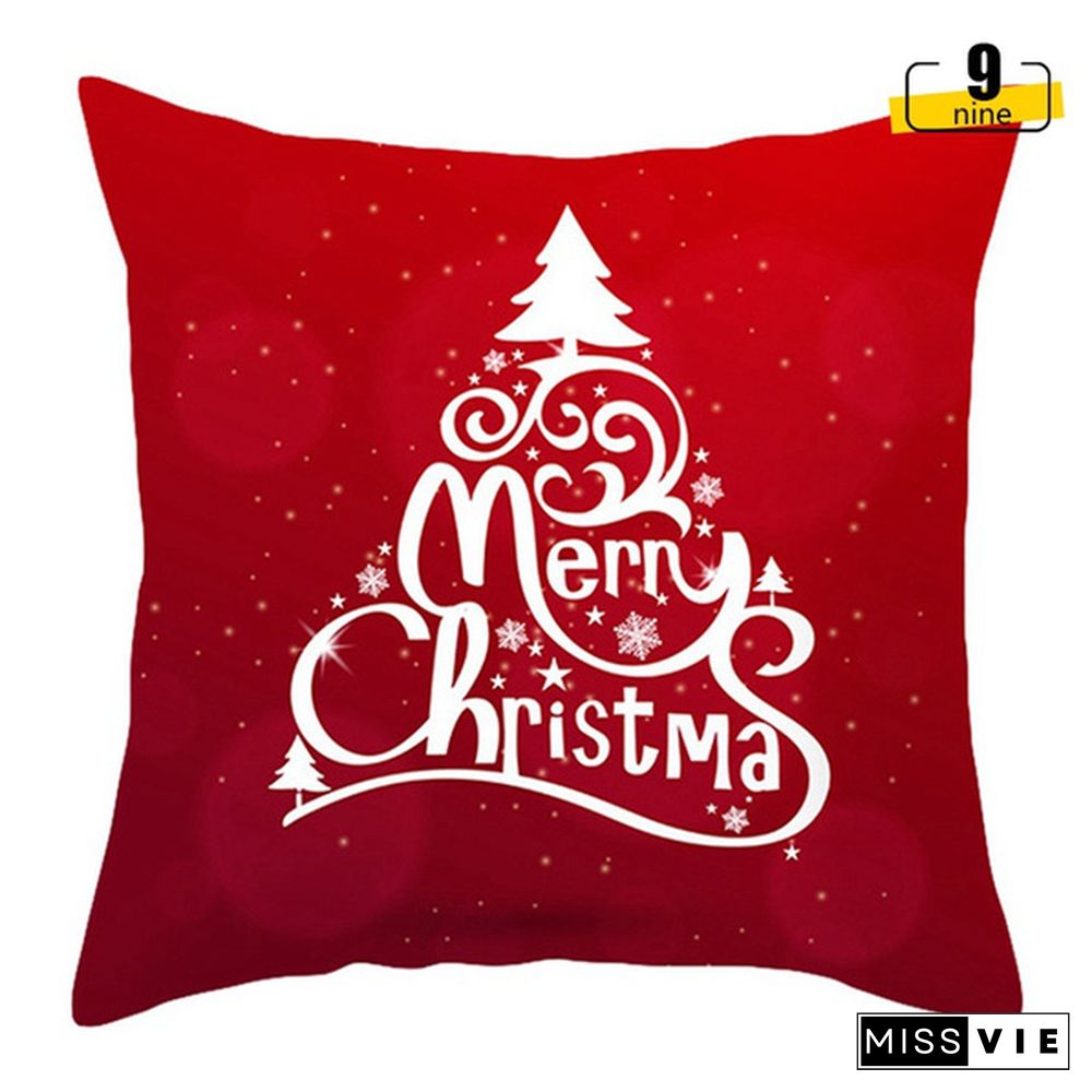 Newst Christmas Xmas Red Pillow Case Cover Santa Claus Cushion Cover Warm Autumn Winter Pillowcase Christmas Decorations For Home Year