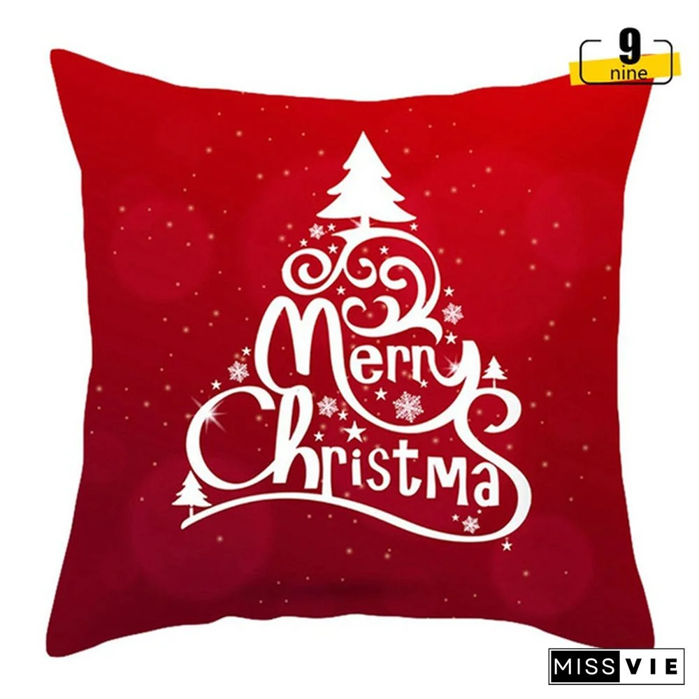 Newst Christmas Xmas Red Pillow Case Cover Santa Claus Cushion Cover Warm Autumn Winter Pillowcase Christmas Decorations For Home Year