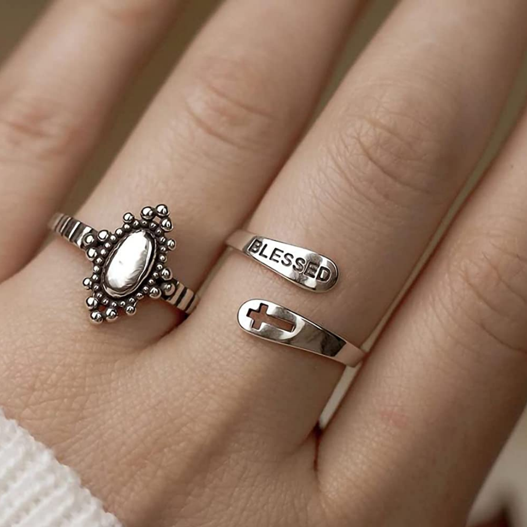 Blessed Cross Wrap Ring