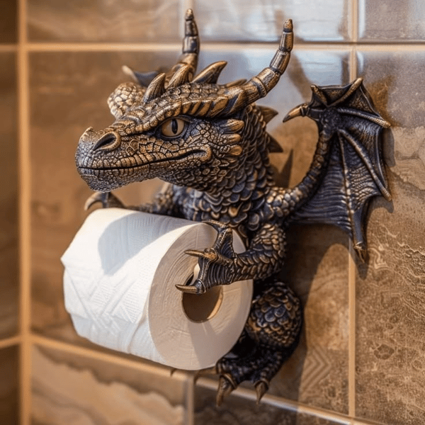 Cute & Cool Fantasy Dragon Tissue Roll Dispenser - tree - Codlins