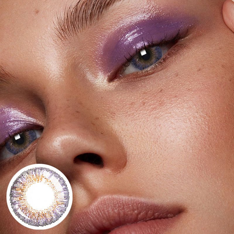 3-Tone Purple Colored Contact Lenses Yearly