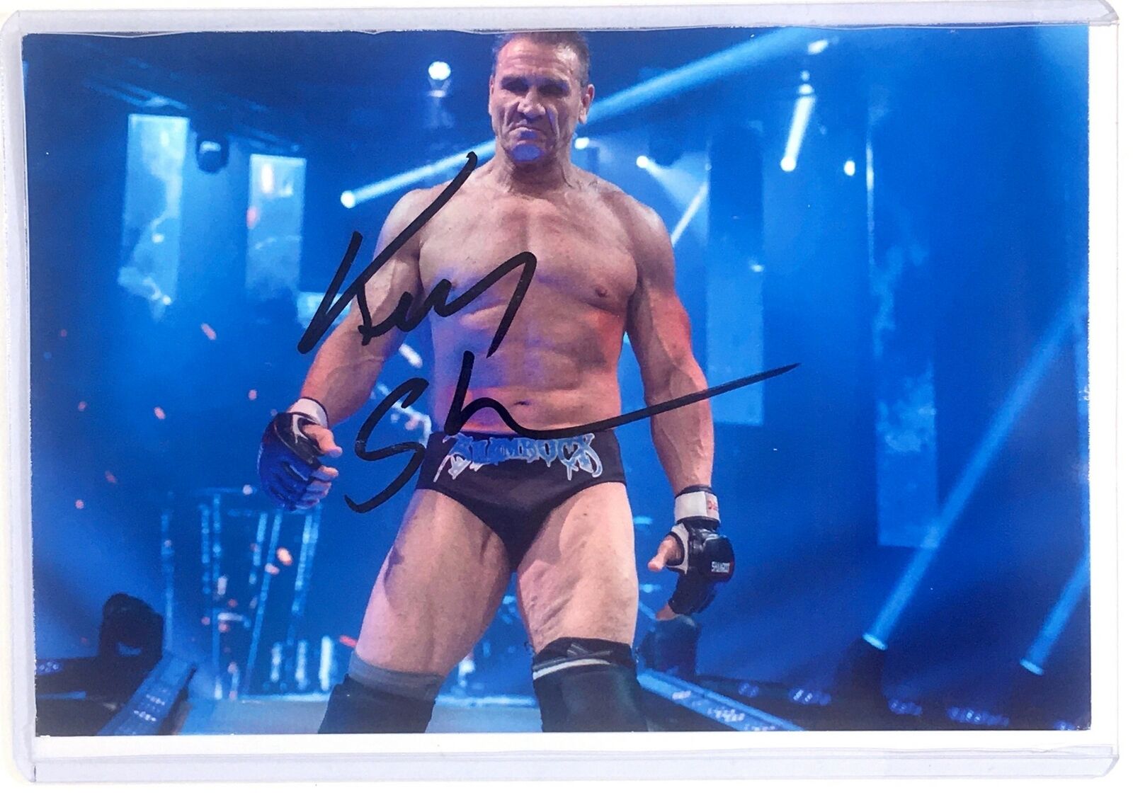 Ken Shamrock Signed 4x6 Photo Poster painting WWE UFC MMA Autograph Auto